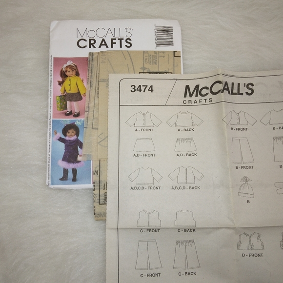 McCall's 3474 Fun Clothes for American Girl Doll & 18" dolls Tops, jackets, more - Picture 3 of 5